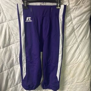 Russell Athletic Purple with White Sides Youth XS Football Pants